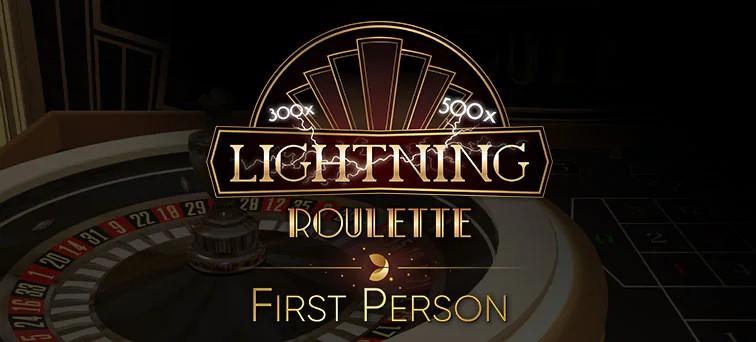 First Person Lightning Roulette slot logo by Evolution at Jugabet